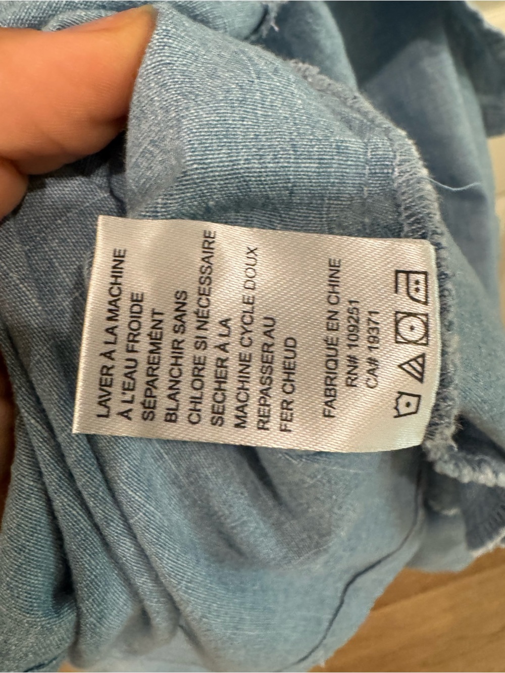 BNWT TROVATA Chambray Astrid Easy Blue Button-Front Shirt dress size XS.S $258 - Picture 8 of 9
